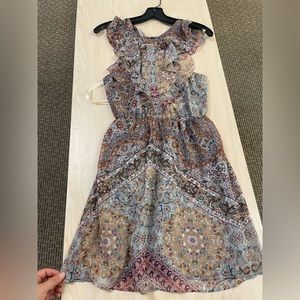 NWT BCBGeneration Paisley Halter Ruffle Dress